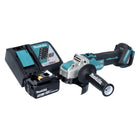 Smerigliatrice angolare a batteria Makita DGA 521 RT1X1 18 V 125 mm X-LOCK Brushless + 1 batteria ricaricabile 5,0 Ah + caricabatterie