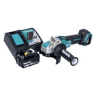 Makita DGA 521 RG1X1 Amoladora angular sin cable 18 V 125 mm X-LOCK Brushless + 1x batería recargable 6,0 Ah + cargador