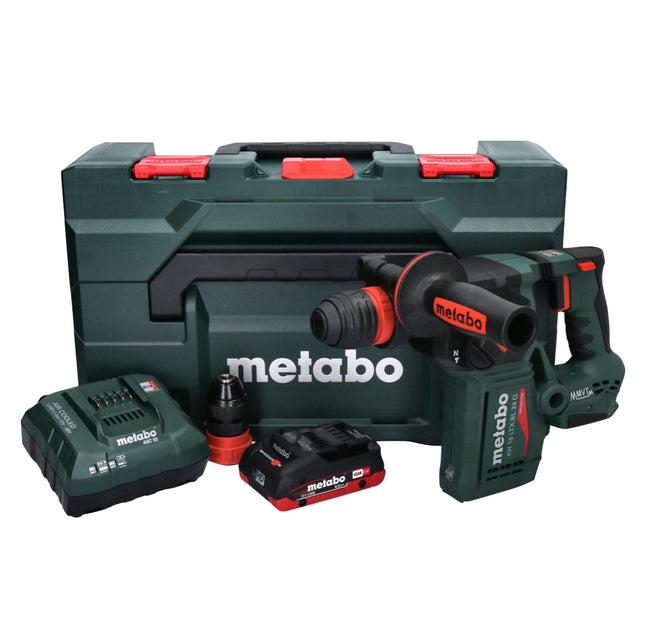 Metabo KH 18 LTX BL 24 Q martello combinato a batteria 18 V 2,2 J + 1x batteria ricaricabile 4,0 Ah + caricatore + metaBOX