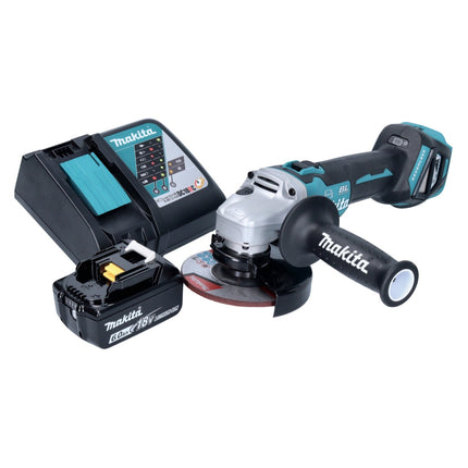 Makita DGA 513 RG1 cordless angle grinder 18 V 125 mm brushless + 1x rechargeable battery 6.0 Ah + charger