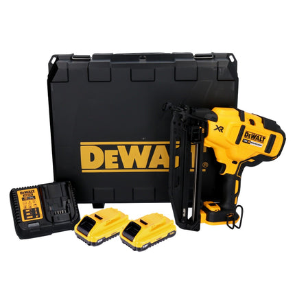 Clavadora a batería DeWalt DCN 660 L2 18V 32-63 mm sin escobillas + 2x baterías 3.0 Ah + cargador + maletín