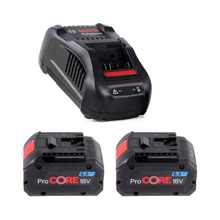 Bosch starter set with 2x ProCORE 18 V 8.0 Ah Professional battery ( 1600A016GK ) and GAL 1880 CV charger