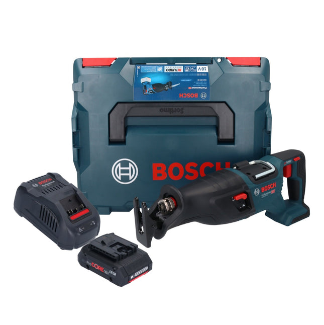 Sierra de sable sin cable Bosch GSA 18V-28 18 V BITURBO Brushless + 1x batería ProCORE 4,0 Ah + cargador + L-Boxx