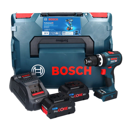 Bosch GSB 18V-90 C Professional cordless impact drill 18 V 64 Nm brushless + 2x ProCORE rechargeable battery 8.0 Ah + charger + L-Boxx