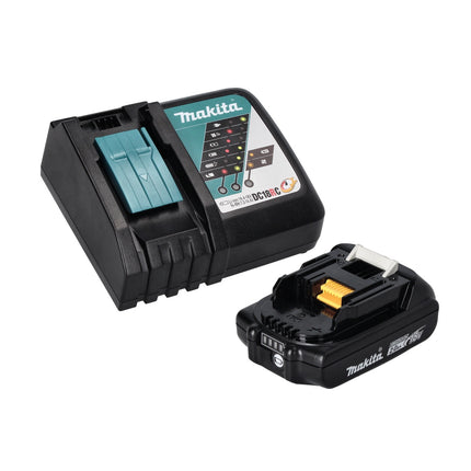 Makita DMR 115 RA1B radio de obra con batería 12 V - 18 V Bluetooth DAB+ IP65 negro + 1x batería 2,0 Ah + cargador