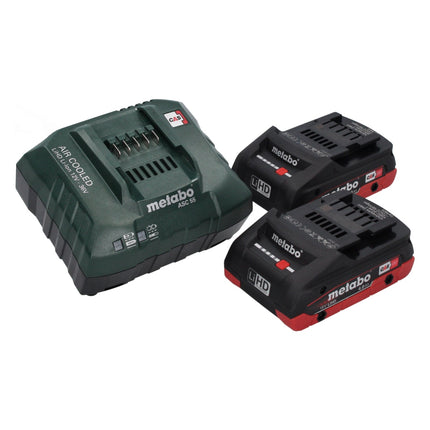 Metabo W 18 L 9-125 Amoladora angular a batería Quick 18 V 125 mm + 2x baterías 4,0 Ah + cargador + metaBOX