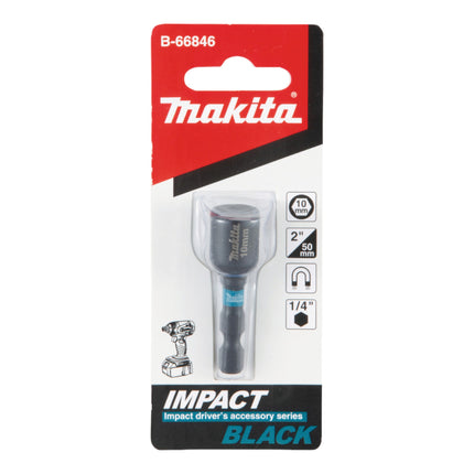 Makita Impact Llave de vaso negra hexagonal 1/4" 10 x 50 mm ( B-66846 )