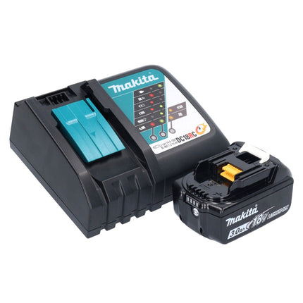 Herramienta multifunción a batería Makita DTM 52 RF1JX4 18 V Starlock Max Brushless + 1x batería recargable 3,0 Ah + cargador + juego de accesorios + Makpac