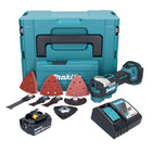 Herramienta multifunción a batería Makita DTM 52 RM1JX4 18 V Starlock Max Brushless + 1x batería 4,0 Ah + cargador + juego de accesorios + Makpac