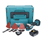 Makita DTM 52 G1JX4 Outil multifonctions sans fil 18 V Starlock Max Brushless + 1x batterie 6,0 Ah + kit accessoires + Makpac - sans chargeur