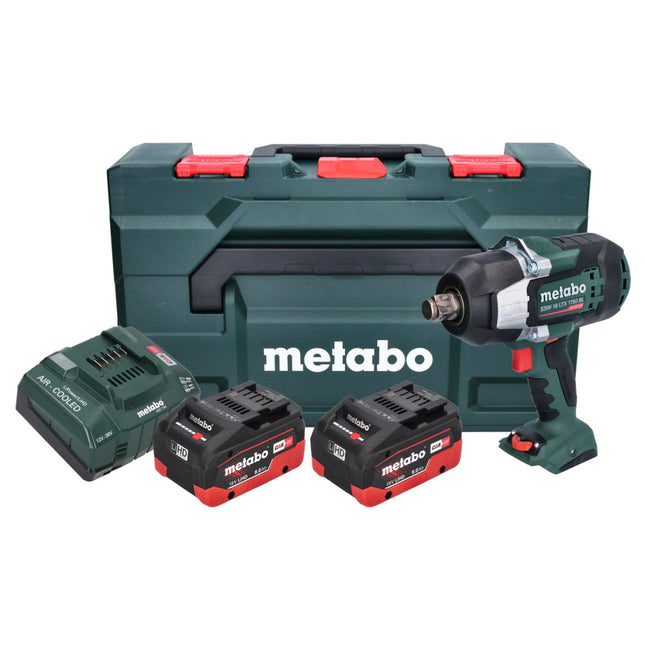 Metabo SSW 18 LTX 1750 BL avvitatore a impulsi a batteria 18 V 1750 Nm 3/4" brushless ( 602402810 ) + 2x batteria ricaricabile 8,0 Ah + caricatore + metaBOX