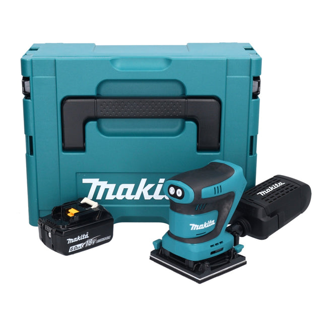 Makita DBO480G1J Ponceuse vibrante  sans fil 112 x 102mm 18V + 1x Batterie 6,0Ah + Coffret - sans chargeur