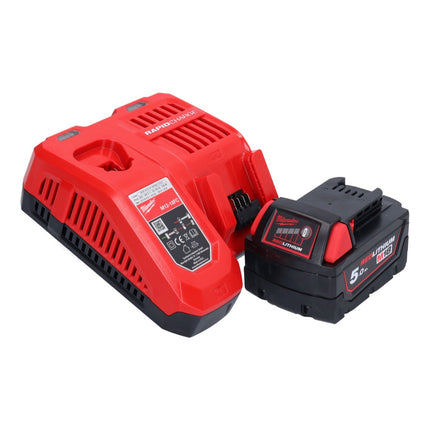 Amoladora angular a batería Milwaukee M18 CAG115XPDB-501 18 V 115 mm sin escobillas + 1x batería 5,0 Ah + cargador