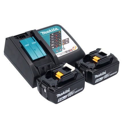 Makita DTD156RTX1 Cordless Hammer Drill 155Nm 18V 1/4" + 2x Batteries 5.0Ah + Charger + Case + Accessory Set, 74 pcs.