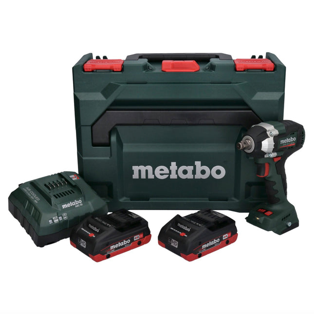 Metabo SSW 18 LT 300 BL avvitatore a impulsi a batteria 18 V 300 Nm brushless + 2x batteria ricaricabile 4,0 Ah + caricatore + metaBOX