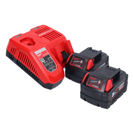 Sierra sable Milwaukee M18 ONEFSZ-502X batería 18 V sin escobillas (4933478294) + 2x baterías 5.0 Ah + cargador + caja HD