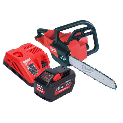 Milwaukee M18 FCHS35-121 Motosega a batteria 18 V 35 cm 12,4 m/s ( 4933479899 )+ 1x batteria 12,0 Ah + caricabatterie