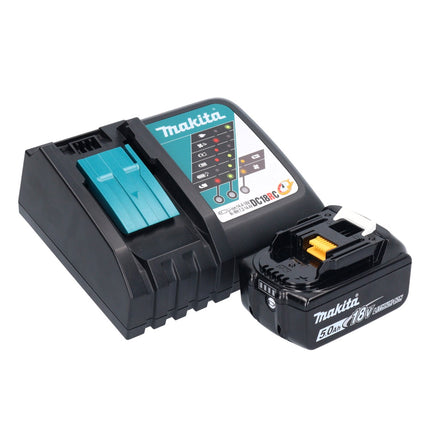 Makita DJV 182 RT1J Akku Stichsäge 18 V Brushless + 1x Akku 5,0 Ah + Ladegerät + 5 tlg. Stichsägeblatt Set + Makpac - Toolbrothers