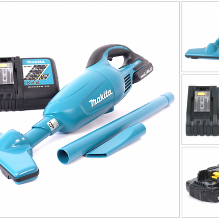 Makita DCL 180 RY1 Akku Staubsauger 18 V + 1x Akku 1,5 Ah + Ladegerät - Toolbrothers