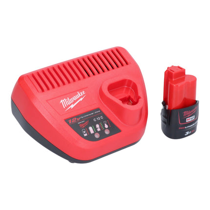 Milwaukee M12 RCDAB+-301 radio batería DAB+ 12 V + 1x batería 3.0 Ah + cargador