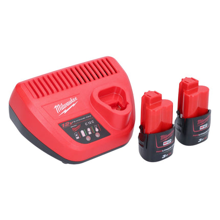 Milwaukee M12 RCDAB+-302 radio batería DAB+ 12 V + 2x baterías 3.0 Ah + cargador