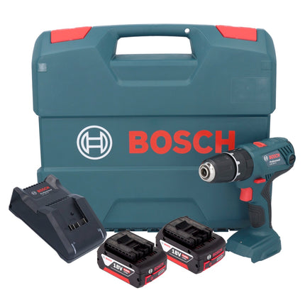 Bosch GSB 18V-21 cordless impact drill 18 V 55 Nm + 2x rechargeable battery 4.0 Ah + charger + L-case
