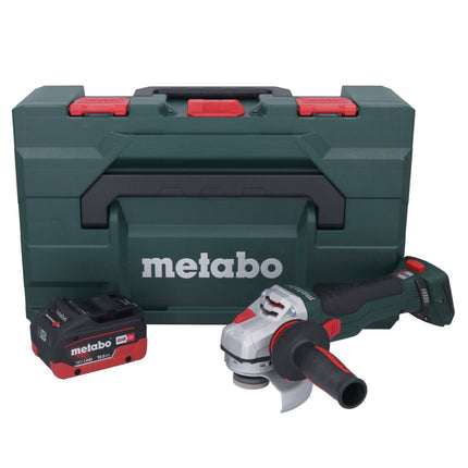 Metabo WB 18 LTX BL 15-125 Quick amoladora angular sin cable 18 V 125 mm sin escobillas + 1x batería recargable 10,0 Ah + metaBOX - sin cargador