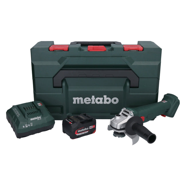 Metabo W 18 L 9-125 amoladora angular sin cable 18 V 125 mm + 1x batería 4,0 Ah + cargador + metaBOX