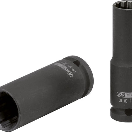 KS TOOLS 1/2' Llave de vaso de impacto de 12 cantos, larga, 27 mm ( 515.0973 )