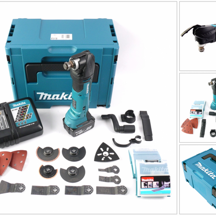 Makita DTM 51 RM1J3 18V Li-ion Akku Multifunktion Werkzeug mit Akku, Ladegerät und Zubehör im MAKPAC - Toolbrothers