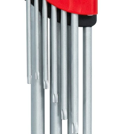 KS TOOLS Fünfstern-Winkelstiftschlüssel-Satz, Bohrung, lang, 10-tlg ( 151.2482 ) - Toolbrothers