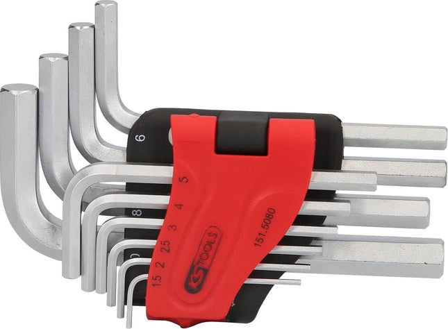 KS TOOLS Juego de llaves Allen en un soporte abatible,10 pzs 1,5-10mm ( 151.5080 )