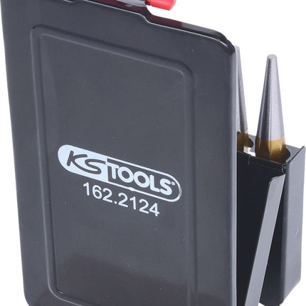 KS TOOLS Durchtreibersatz, 6-tlg in Blechklappkassette ( 162.2124 ) - Toolbrothers