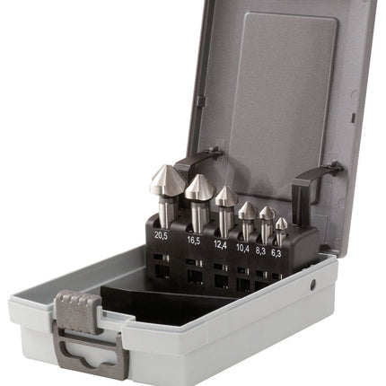 KS TOOLS HSS Kegel- und Entgratsenker-Satz, Kunststoffkassette 6-tlg ( 336.0446 ) - Toolbrothers