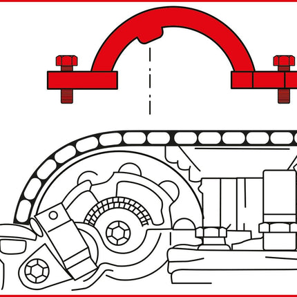KS TOOLS Juego de herramientas de reglaje de motores para GM / Isuzu / Opel / Saab, 5 pzs ( 400.0700 )