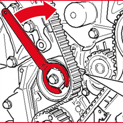 KS TOOLS Juego de herramientas de reglaje de motores para VAG, 5 pzs VW Crafter ( 400.0975 )