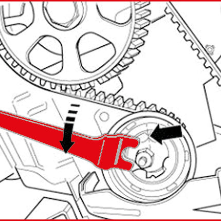 KS TOOLS Juego de herramientas de reglaje de motores para VAG, 21 pzs ( 400.2225 )