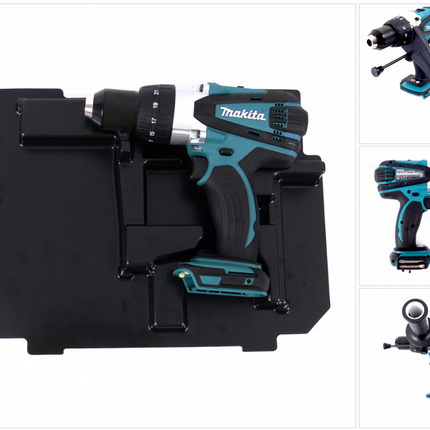 Makita DHP 458 ZE Akku Schlagbohrschrauber 18V 91Nm + Einlage für Makpac - Toolbrothers