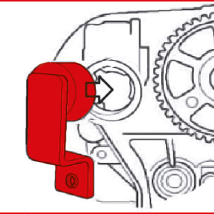 KS TOOLS Juego de herramientas de reglaje de motores para Chrysler, 2 pzs ( 400.4025 )