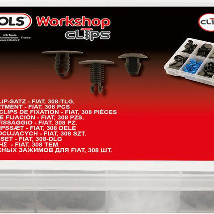 KS TOOLS Befestigungs-Clip-Satz für Fiat, 308-tlg ( 420.0910 ) - Toolbrothers