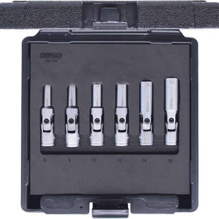KS TOOLS 3/8" Glühkerzen-Gelenknuss-Satz, kurz, 6-tlg ( 500.7300 ) - Toolbrothers