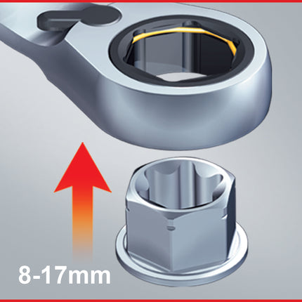 KS TOOLS GEARplus Doppel-Ratschenringschlüssel-Satz umschaltbar 10-tlg ( 503.4645 ) - Toolbrothers