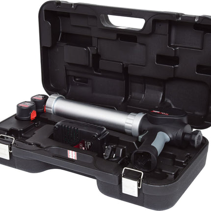 KS TOOLS Pistola de cartuchos de silicona de batería 400 ml con 2 baterias y 1 cargador ( 515.3576 )