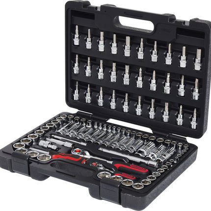 KS TOOLS 1/4"+3/8" CHROMEplus Steckschlüssel-Satz, 99-tlg ( 918.0699 ) - Toolbrothers