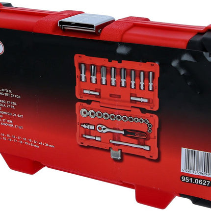 KS TOOLS 3/8" Steckschlüssel-Satz, 27-tlg ( 951.0627 ) - Toolbrothers