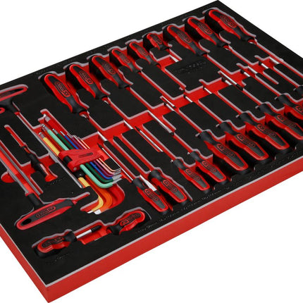 KS TOOLS Juego de destornilladores en inserto de gomaespuma, 34 pzs ( 811.0034 )