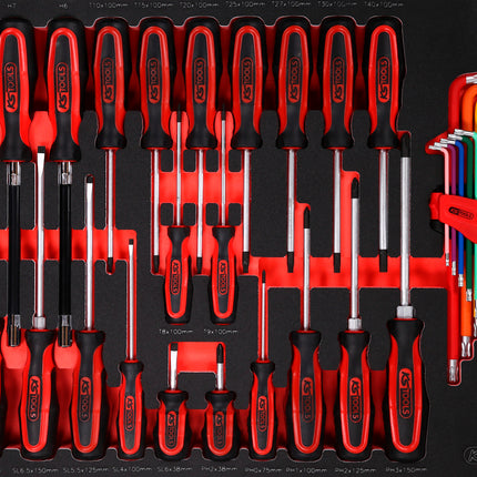 KS TOOLS SCS ERGOTORQUEplus Juego de destornilladores, 41 pzs, en sistema modular 1/1 ( 811.0041 )