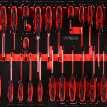 KS TOOLS Schraubendreher-Satz in Schaumstoffeinlage, 27-tlg ( 811.1027 ) - Toolbrothers