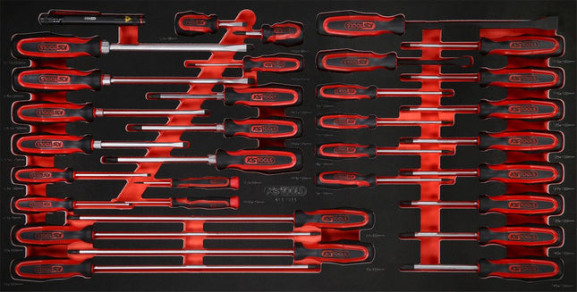KS TOOLS Juego de destornilladores en inserto de gomaespuma, 33 pzs ( 813.1033 )