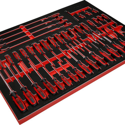 KS TOOLS Juego de destornilladores en inserto de gomaespuma, 46 pzs ( 821.0046 )